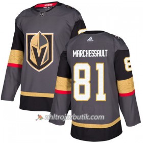 Män Ishockey Vegas Golden Knights Tröja Jonathan Marchessault 81 Adidas 2017-2018 Grå Authentic